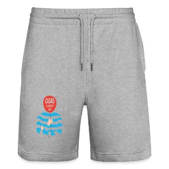 Guad schaust aus – Bayerischer Spruch - Stanley/Stella Unisex Bio Joggingshorts Trainer  - Grau meliert - Vorne - Nik (191cm) & Marisol (170cm)