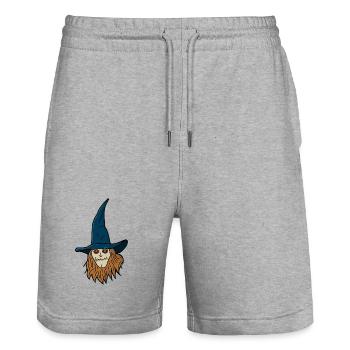 Vogelscheuche Hexe - Stanley/Stella Unisex Bio Joggingshorts Trainer  - Grau meliert - Vorne - Nik (191cm) & Marisol (170cm)
