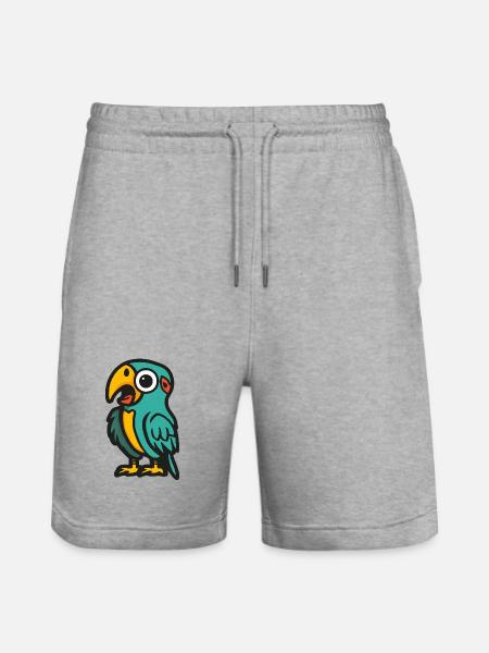 Papagai Halloween Zombie - Stanley/Stella Trainer Unisex Organic Jogging Shorts - heather grey