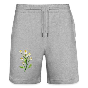 Fleur - Short de jogging bio TRAINER Stanley/Stella unisexe - gris chiné - Devant - Nik (191cm) & Marisol (170cm)