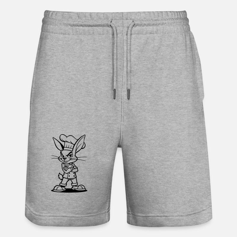 lapin cuisinier  - Short de jogging bio TRAINER Stanley/Stella unisexe - gris chiné