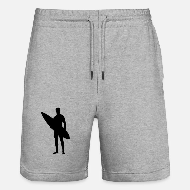 Surfer Silhouette Minimal - Short de jogging bio TRAINER Stanley/Stella unisexe - gris chiné