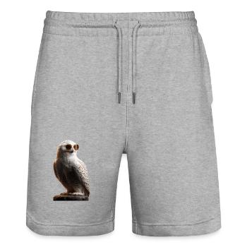 Chouette blanche Chouette Chouette Chouette Chouette Chouette Chouette des neiges - Short de jogging bio TRAINER Stanley/Stella unisexe - gris chiné - Devant - Nik (191cm) & Marisol (170cm)