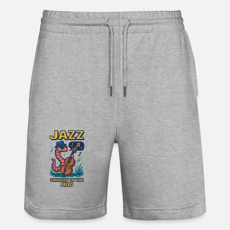 Jazz qui groovin' dans la boue - Short de jogging bio TRAINER Stanley/Stella unisexe - gris chiné