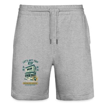 On va déballer le pack d’extension Build Collecter - Short de jogging bio TRAINER Stanley/Stella unisexe - gris chiné - Devant - Nik (191cm) & Marisol (170cm)