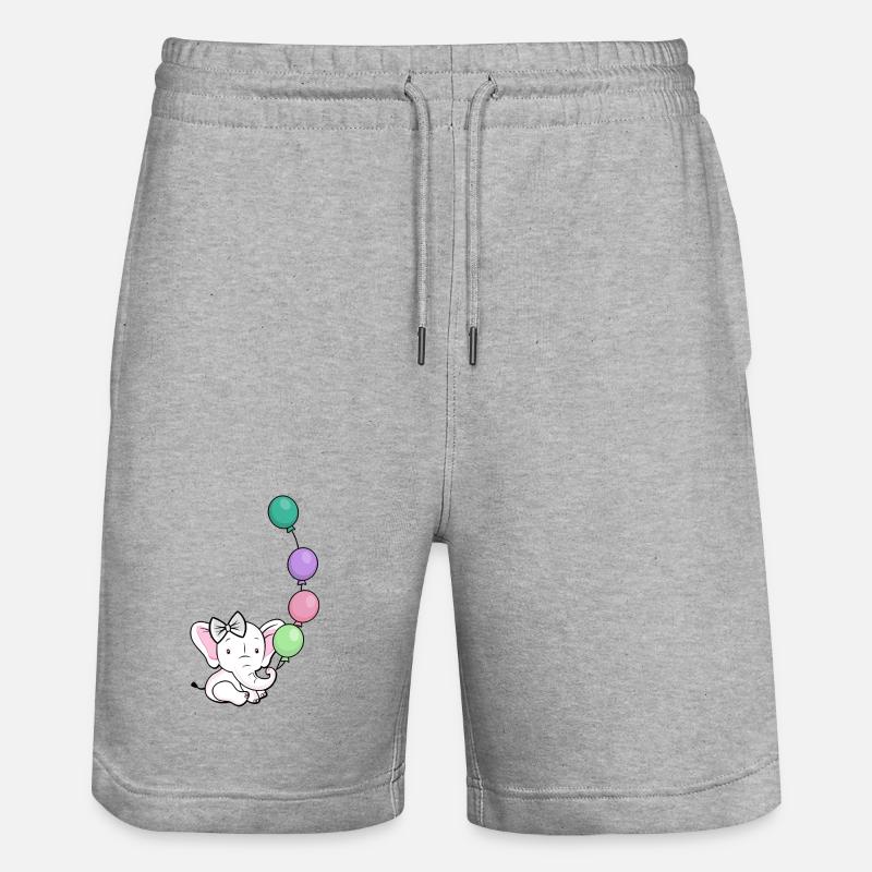 Éléphant ballon avec arc - Short de jogging bio TRAINER Stanley/Stella unisexe - gris chiné