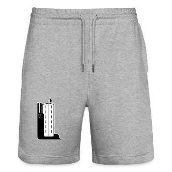 Block Snail - Stanley/Stella Unisex Bio Joggingshorts Trainer  - Grau meliert - Vorne - Nik (191cm) & Marisol (170cm)