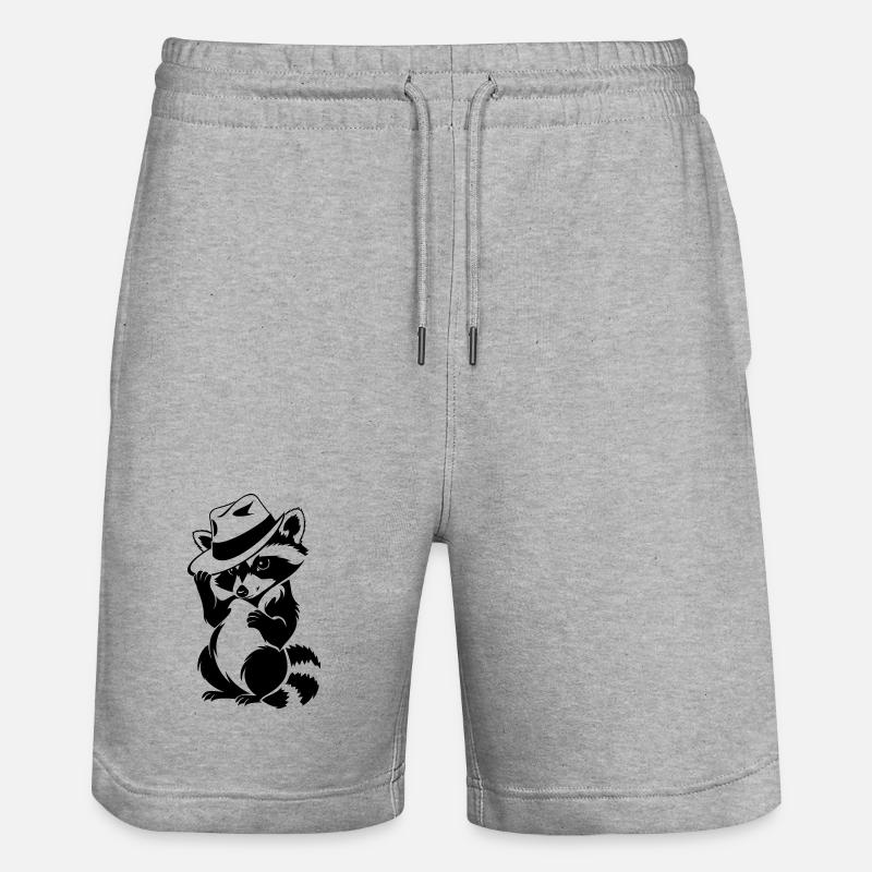 Bello procione con il cappello - Pantaloncini da jogger ecologici unisex Trainer di Stanley/Stella - grigio melange