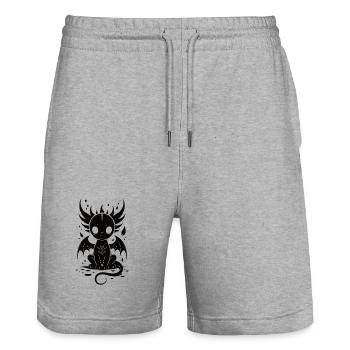 Chemise Dark Dragon Mignonne Gothique Mignonne Dragon - Short de jogging bio TRAINER Stanley/Stella unisexe - gris chiné - Devant - Nik (191cm) & Marisol (170cm)