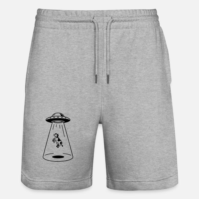 OVNI avec vache - Short de jogging bio TRAINER Stanley/Stella unisexe - gris chiné