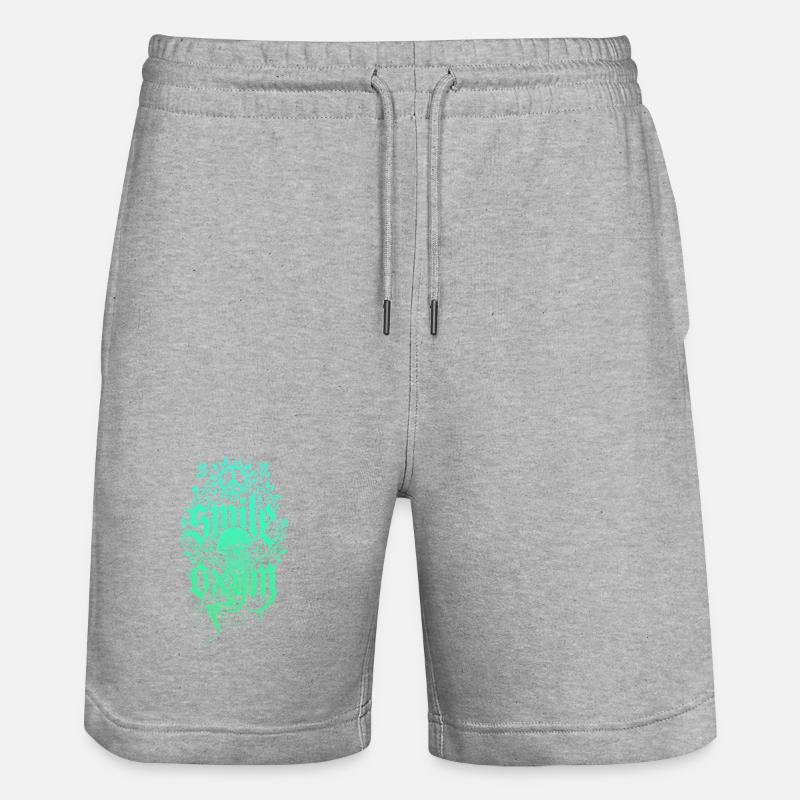 Jungle de méduses d’algues lumineuses - Short de jogging bio TRAINER Stanley/Stella unisexe - gris chiné