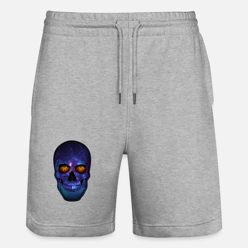 Galaxy Skull Neon - Short de jogging bio TRAINER Stanley/Stella unisexe - gris chiné