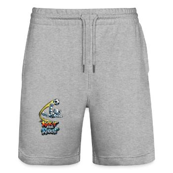 Soccer robot makes overhead kicks - Stanley/Stella Trainer Unisex Organic Jogging Shorts - heather grey - Front - Nik (191cm) & Marisol (170cm)