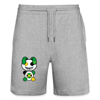Foot Plush: Jamaicy - Stanley/Stella Trainer Unisex Organic Jogging Shorts - heather grey - Front - Nik (191cm) & Marisol (170cm)