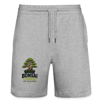 Japanese Bonsai Tree Plant BonsaiLover Bonsai - Stanley/Stella Trainer Unisex Organic Jogging Shorts - heather grey - Front - Nik (191cm) & Marisol (170cm)