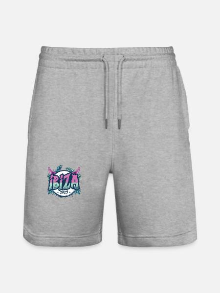 Ibiza 2025 Holidays - Stanley/Stella Trainer Unisex Organic Jogging Shorts - heather grey