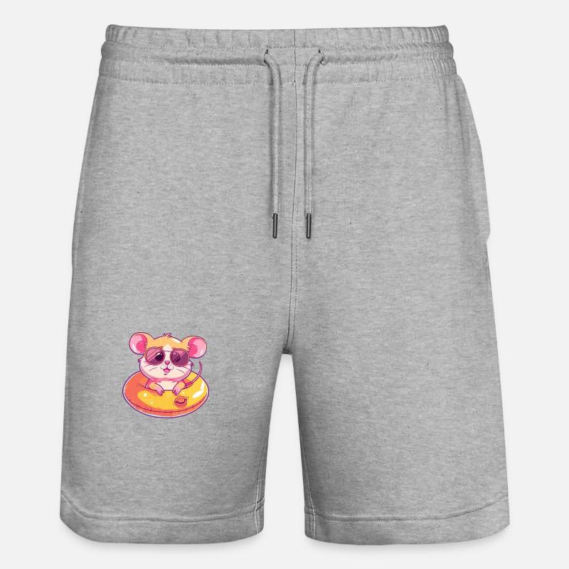 Souris Bande Dessinée Cool - Short de jogging bio TRAINER Stanley/Stella unisexe - gris chiné