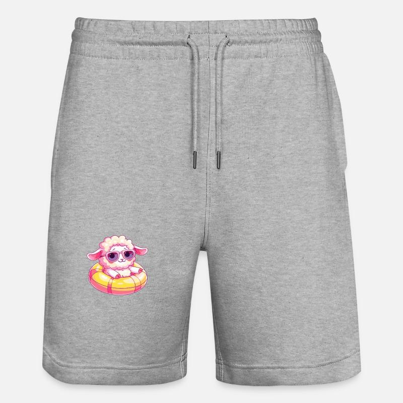 Mouton Bande Dessinée Cool - Short de jogging bio TRAINER Stanley/Stella unisexe - gris chiné