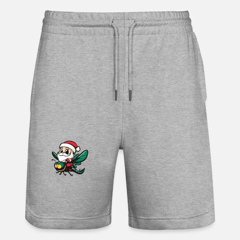 Libellule Père Noël - Short de jogging bio TRAINER Stanley/Stella unisexe - gris chiné