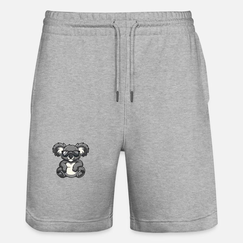 Koala Tier - Stanley/Stella Unisex Bio Joggingshorts Trainer  - Grau meliert