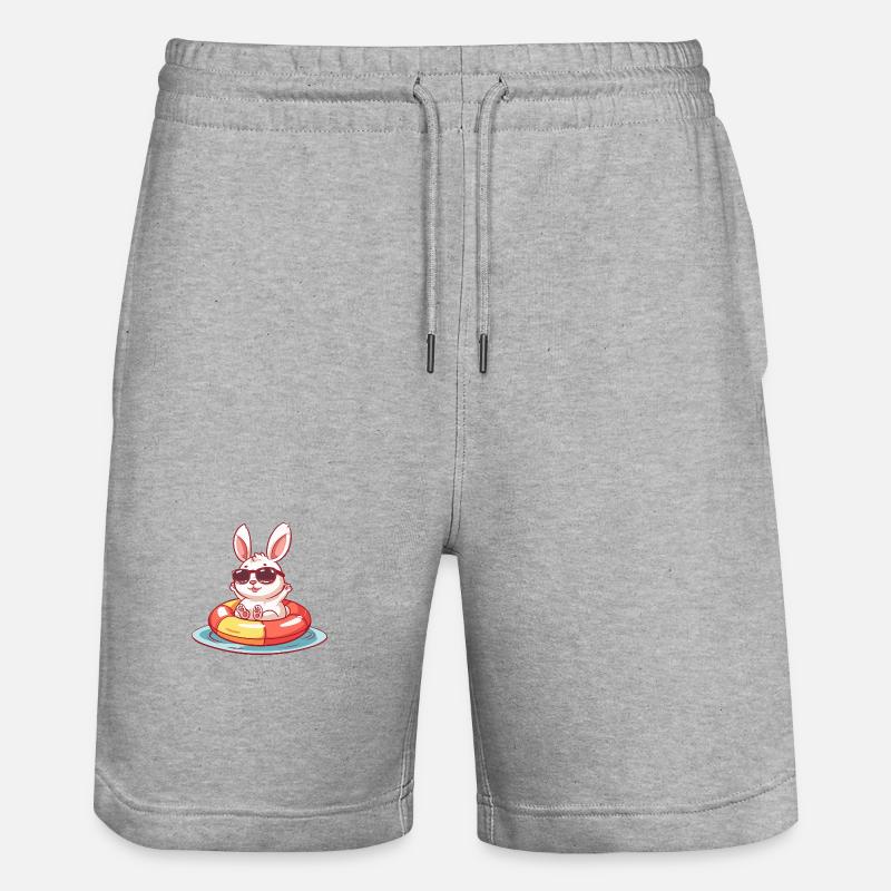 Lapin Bande Dessinée Cool - Short de jogging bio TRAINER Stanley/Stella unisexe - gris chiné