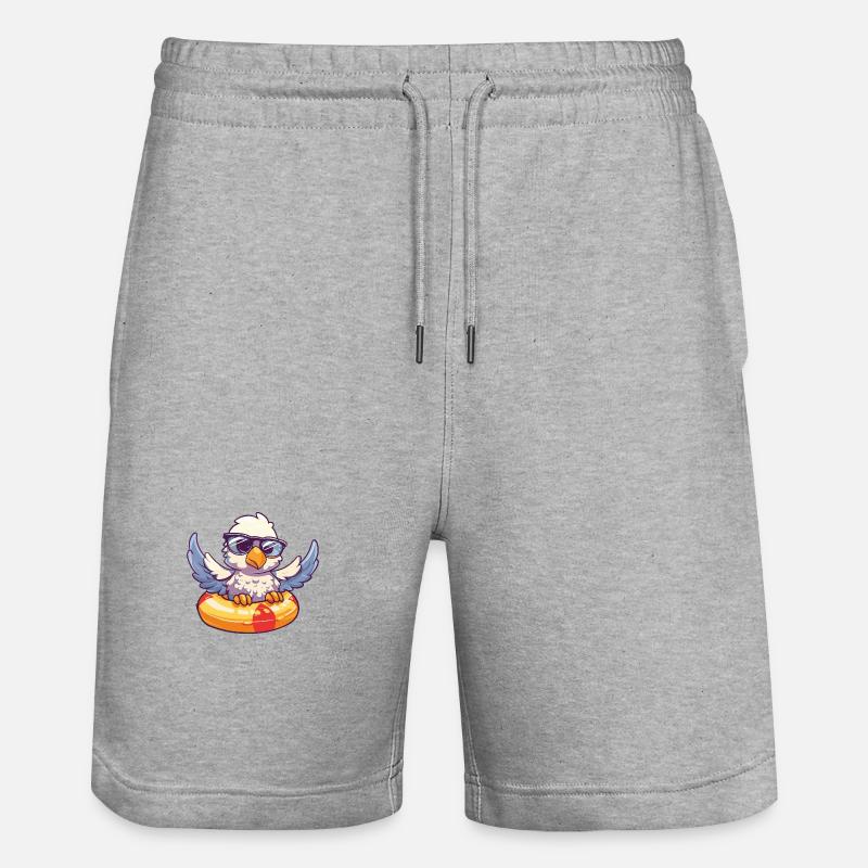 Eagle Comic Cool - Stanley/Stella Trainer Unisex Organic Jogging Shorts - heather grey