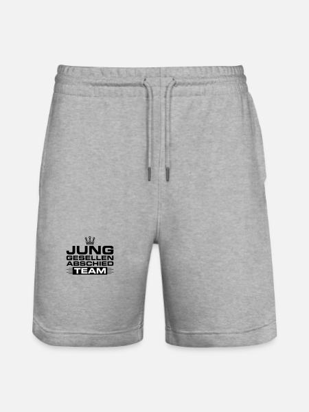 Bachelor Party Team - Stanley/Stella Trainer Unisex Organic Jogging Shorts - heather grey