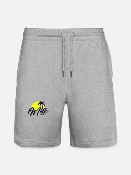 Malle 2025 Palm Tree - Stanley/Stella Trainer Unisex Organic Jogging Shorts - heather grey