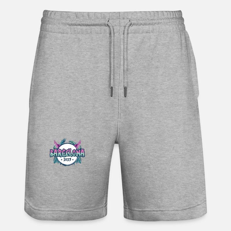 Vacances Barcelone 2025 - Short de jogging bio TRAINER Stanley/Stella unisexe - gris chiné