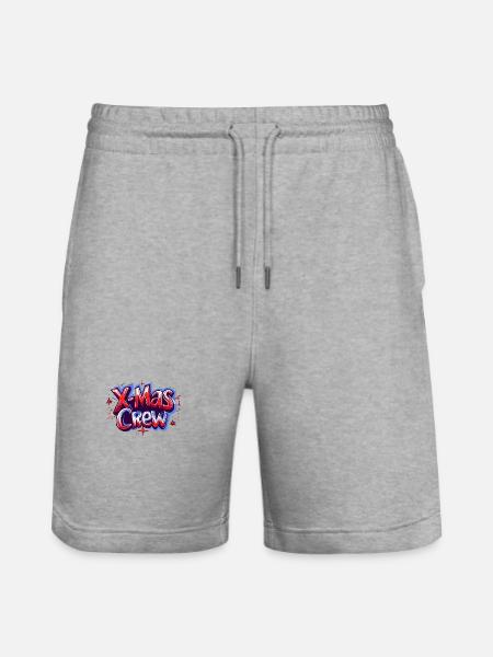 X-Mas Crew - Stanley/Stella Trainer Unisex Organic Jogging Shorts - heather grey