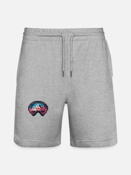 Ski Goggles Mountains Ski - Stanley/Stella Trainer Unisex Organic Jogging Shorts - heather grey