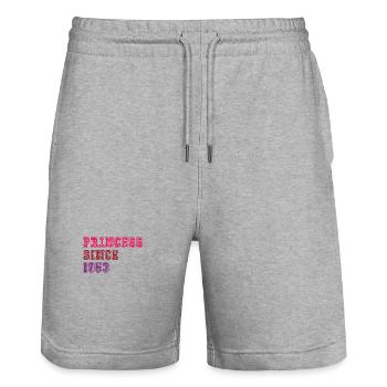 1953 Geburtstag Prinzessin - Stanley/Stella Unisex Bio Joggingshorts Trainer  - Grau meliert - Vorne - Nik (191cm) & Marisol (170cm)
