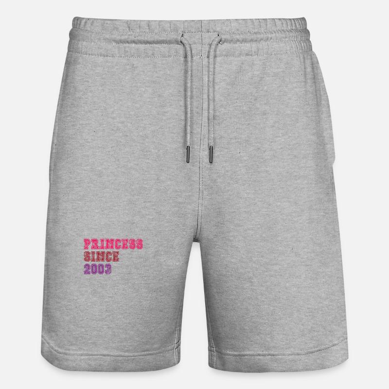 2003 Anniversaire Princesse - Short de jogging bio TRAINER Stanley/Stella unisexe - gris chiné