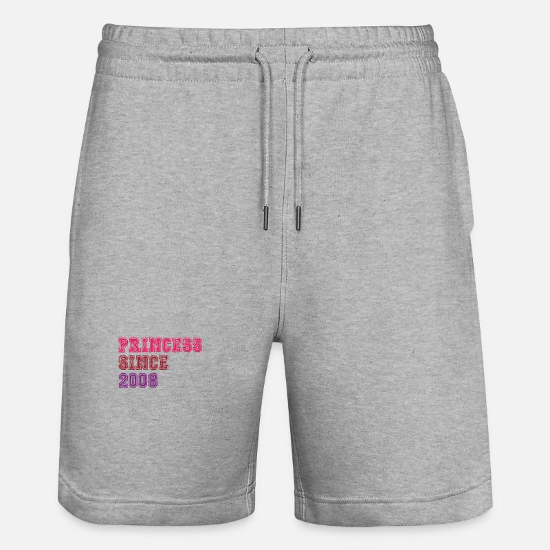 2008 Anniversaire Princesse - Short de jogging bio TRAINER Stanley/Stella unisexe - gris chiné