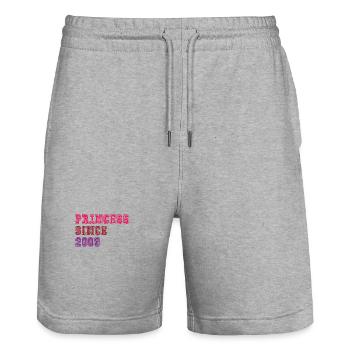 2009 Geburtstag Prinzessin - Stanley/Stella Unisex Bio Joggingshorts Trainer  - Grau meliert - Vorne - Nik (191cm) & Marisol (170cm)