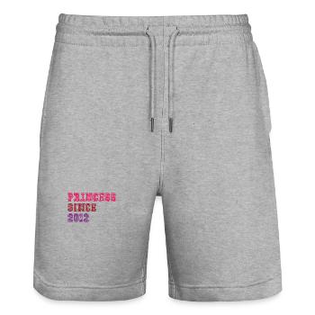 2012 Geburtstag Prinzessin - Stanley/Stella Unisex Bio Joggingshorts Trainer  - Grau meliert - Vorne - Nik (191cm) & Marisol (170cm)