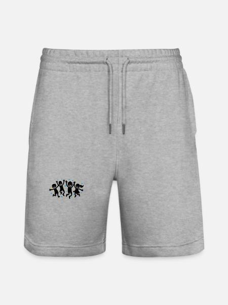 Kinder Freude Kindergarten - Stanley/Stella Unisex Bio Joggingshorts Trainer  - Grau meliert