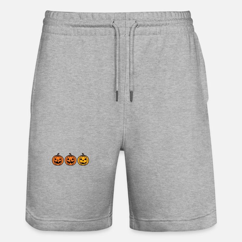 Citrouille Halloween Mignon - Short de jogging bio TRAINER Stanley/Stella unisexe - gris chiné