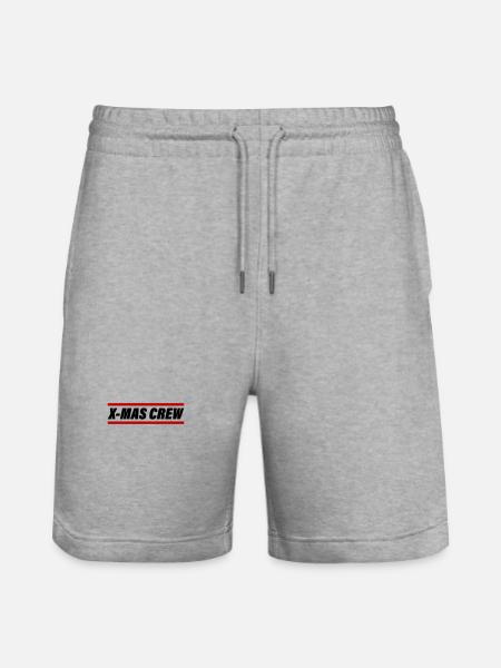 X Mas Crew Christmas - Stanley/Stella Trainer Unisex Organic Jogging Shorts - heather grey