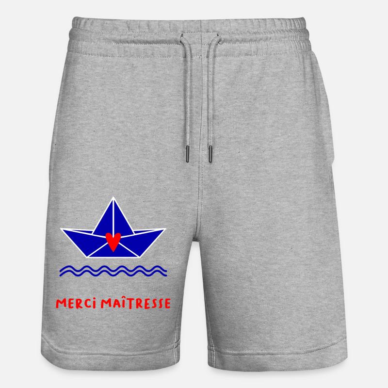 MAÎTRESSE. MERCI. MERCI MAÎTRESSE - Short de jogging bio TRAINER Stanley/Stella unisexe - gris chiné