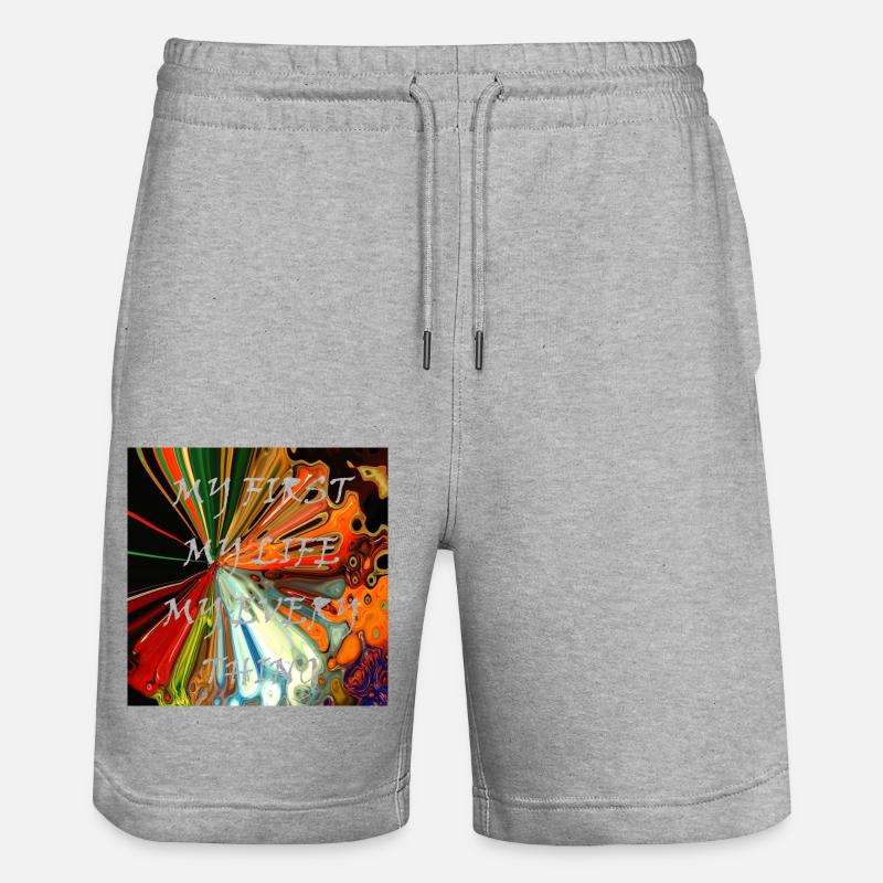 MY FIRST - Short de jogging bio TRAINER Stanley/Stella unisexe - gris chiné