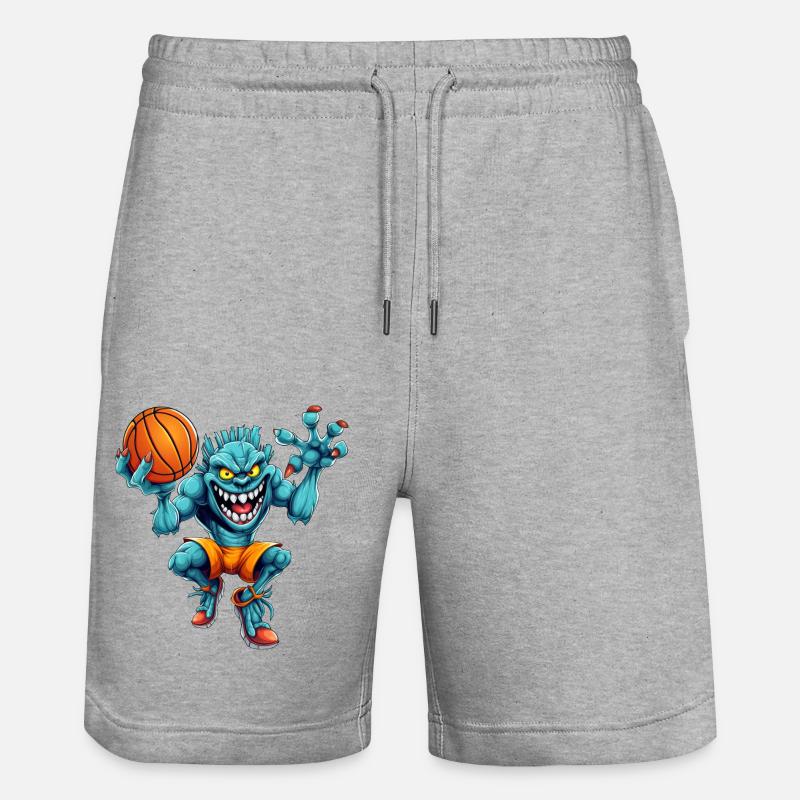 Monstre de basket-ball - Short de jogging bio TRAINER Stanley/Stella unisexe - gris chiné