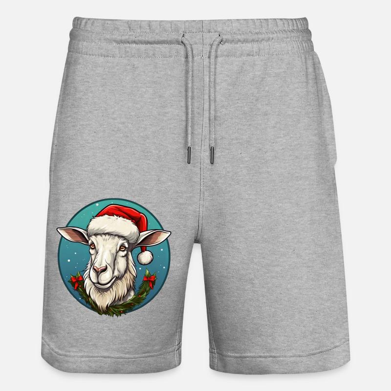 Noël des chèvres - Short de jogging bio TRAINER Stanley/Stella unisexe - gris chiné