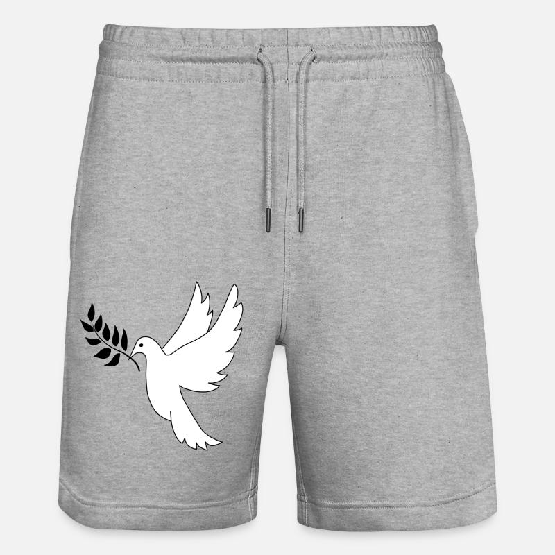 Colombe de la paix - Short de jogging bio TRAINER Stanley/Stella unisexe - gris chiné