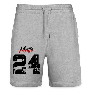 Malle 24 - Short de jogging bio TRAINER Stanley/Stella unisexe - gris chiné - Devant - Nik (191cm) & Marisol (170cm)