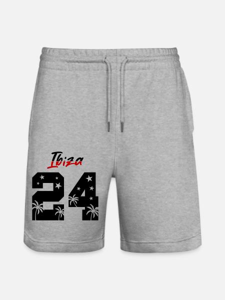 Ibiza 24 - Stanley/Stella Trainer Unisex Organic Jogging Shorts - heather grey