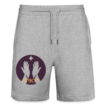 Union - Short de jogging bio TRAINER Stanley/Stella unisexe - gris chiné - Devant - Nik (191cm) & Marisol (170cm)