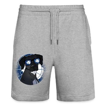 Antarctique - Short de jogging bio TRAINER Stanley/Stella unisexe - gris chiné - Devant - Nik (191cm) & Marisol (170cm)