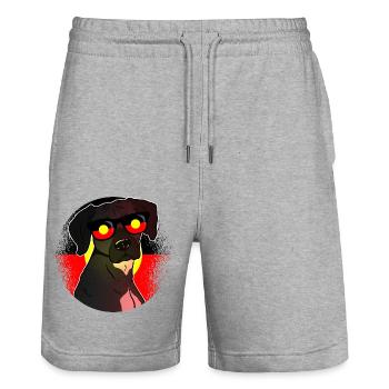 Aborigines - Stanley/Stella Unisex Bio Joggingshorts Trainer  - Grau meliert - Vorne - Nik (191cm) & Marisol (170cm)