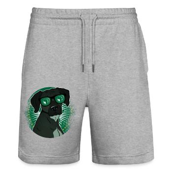 Union africaine - Short de jogging bio TRAINER Stanley/Stella unisexe - gris chiné - Devant - Nik (191cm) & Marisol (170cm)
